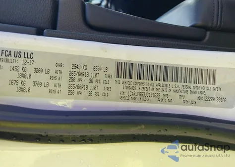 2018 Jeep Grand Cherokee Limited 4X4 from USA, damaged, VIN 1C4RJFBG3JC191639